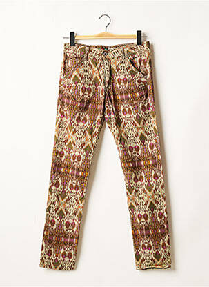 Pantalon 7/8 stretch taille basse beige PLEASE femme