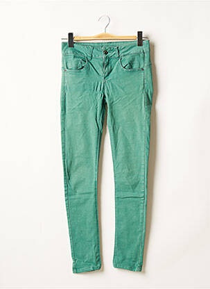 Pantalon slim taille basse taille basse vert LES P'TITES BOMBES femme