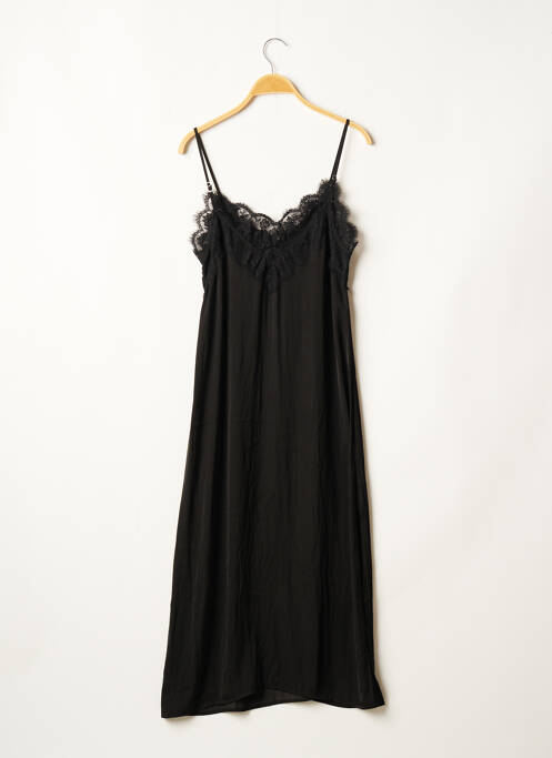 Robe mi-longue coupe fluide fines bretelles noir LES P'TITES BOMBES femme