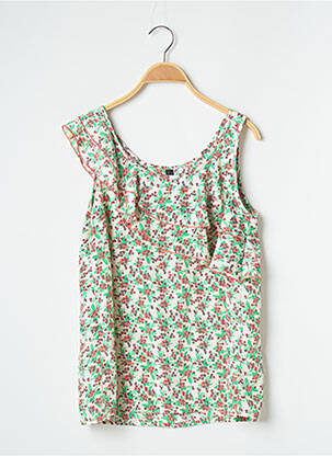Top coupe fluide sans manche vert VERO MODA femme