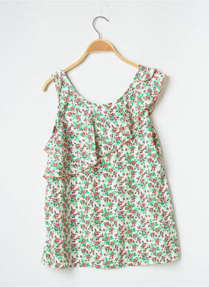 Top coupe fluide sans manche vert VERO MODA femme