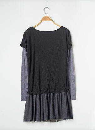 Robe courte manches longues manches longues noir IKKS femme