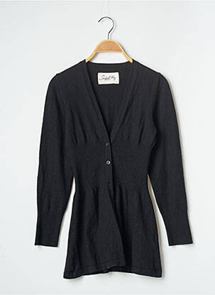 Gilet manches longues noir SCHOOL RAG pour femme