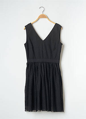 Robe mi-longue coupe évasée sans manche noir NAF NAF femme