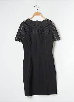 Robe courte fermeture zippée au dos manches courtes noir KOOKAI femme