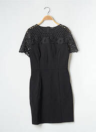 Robe courte fermeture zippée au dos manches courtes noir KOOKAI femme