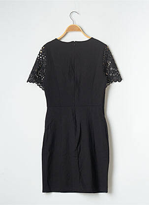 Robe courte fermeture zippée au dos manches courtes noir KOOKAI femme