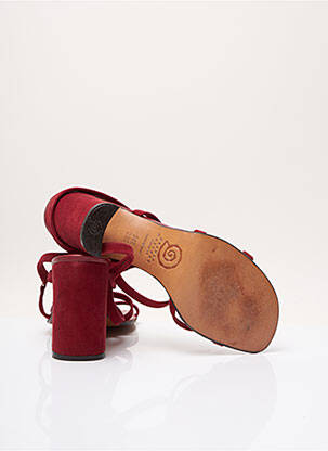 Sandales/nu pieds bout ouvert talon de 7 à 9cm rouge URSULA MASCARO femme