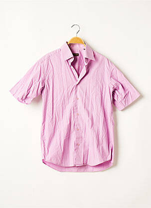 Chemise manches courtes coupe cintrée rose TORRENTE homme