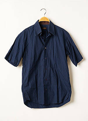Chemise manches courtes coupe cintrée bleu TORRENTE homme