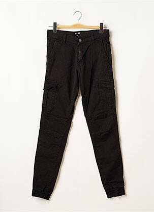 Pantalon cargo poches taille normale noir ICONO homme
