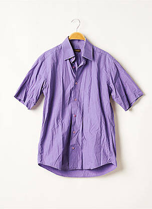 Chemise manches courtes violet TORRENTE pour homme