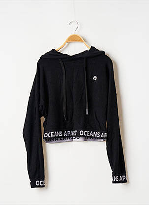 Sweat-shirt à capuche noir OCEANS APART pour femme