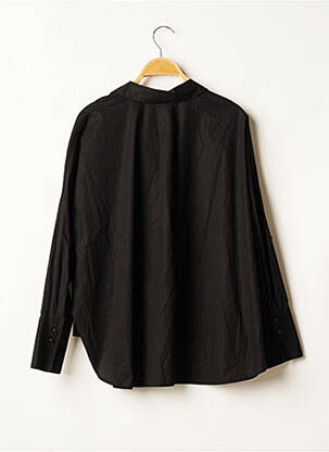 Chemisier imprimé fantaisie manches longues noir REIKO femme