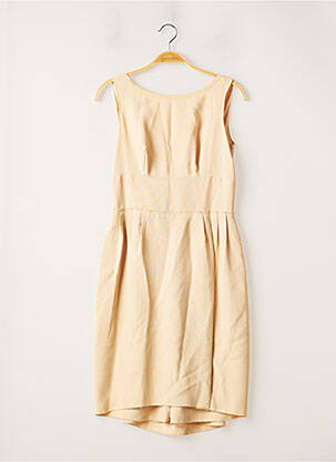 Robe mi-longue sans manche sans manche beige PRADA femme