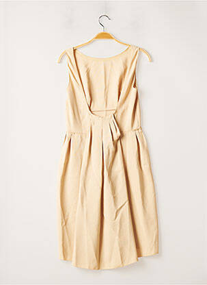 Robe mi-longue sans manche sans manche beige PRADA femme