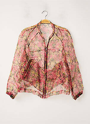 Veste casual col rond rose SANS MARQUE femme