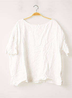 Top manches courtes manches courtes blanc AMERICAN VINTAGE femme