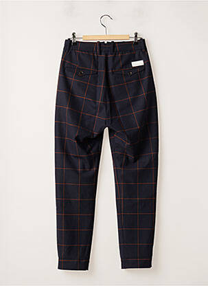 Pantalon chino fermeture zippée sous rabat boutonné taille normale bleu NINE IN THE MORNING femme