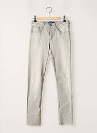Jeans coupe slim broderie rivets taille basse gris JACOB COHEN femme