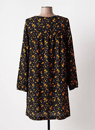 Robe courte coupe fluide manches longues noir BANANA MOON femme