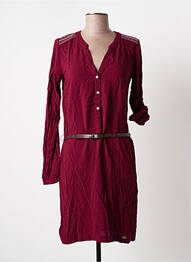 Robe courte manches longues manches longues rouge BANANA MOON femme