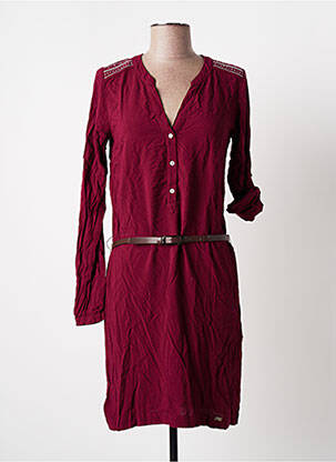 Robe courte manches longues manches longues rouge BANANA MOON femme