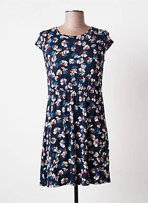 Robe courte manches courtes manches courtes bleu BANANA MOON femme
