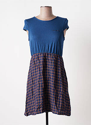 Robe courte manches courtes manches courtes bleu BANANA MOON femme