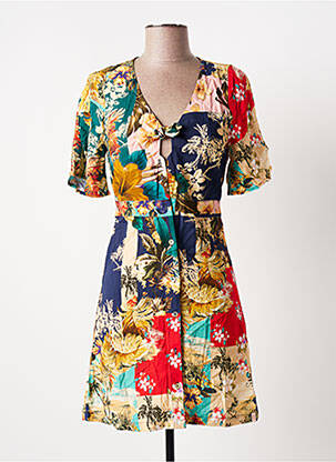 Robe courte manches courtes manches courtes bleu BANANA MOON femme