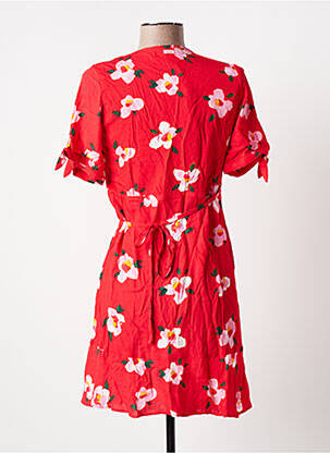 Robe courte manches courtes manches courtes rouge BANANA MOON femme