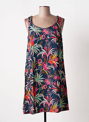 Robe courte sans manche sans manche bleu BANANA MOON femme
