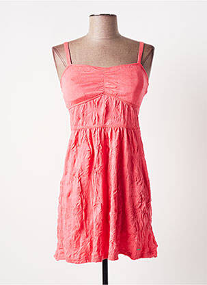 Robe courte coupe cintrée fines bretelles rose BANANA MOON femme