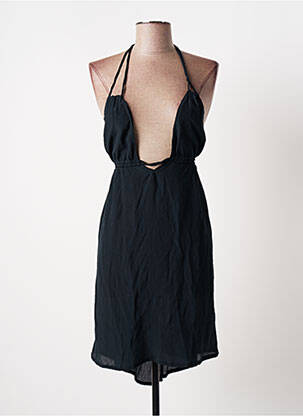 Robe mi-longue coupe fluide fines bretelles bleu BANANA MOON femme