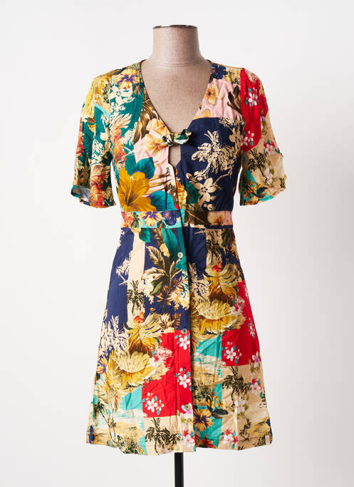 Robe courte manches courtes manches courtes bleu BANANA MOON femme