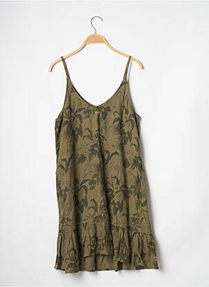 Robe de plage tissage crêpe vert BANANA MOON femme