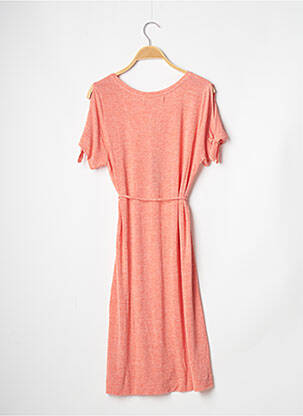 Robe mi-longue manches courtes manches courtes orange BANANA MOON femme