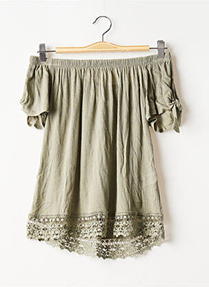 Top manches courtes manches courtes vert BANANA MOON femme