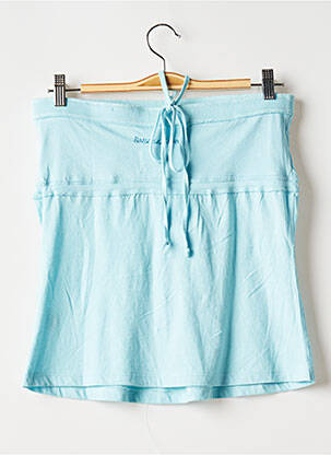 Top tissage jersey sans manche bleu BANANA MOON femme