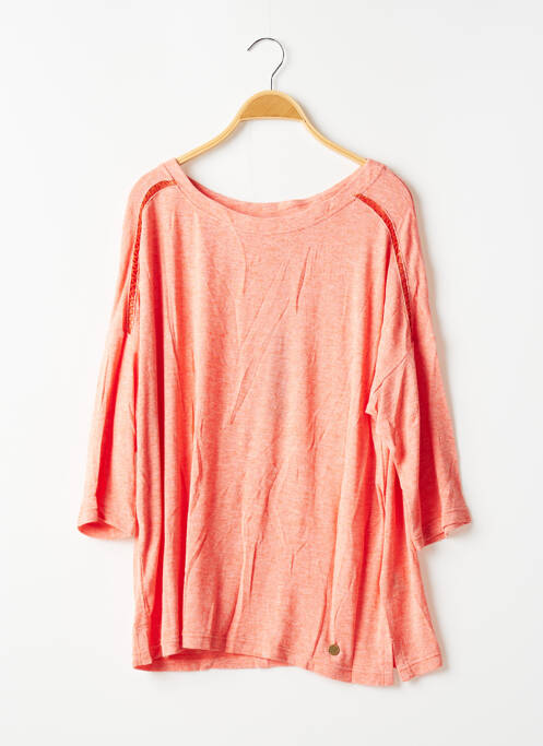 Pull tunique tissage chiné manches longues orange BANANA MOON femme