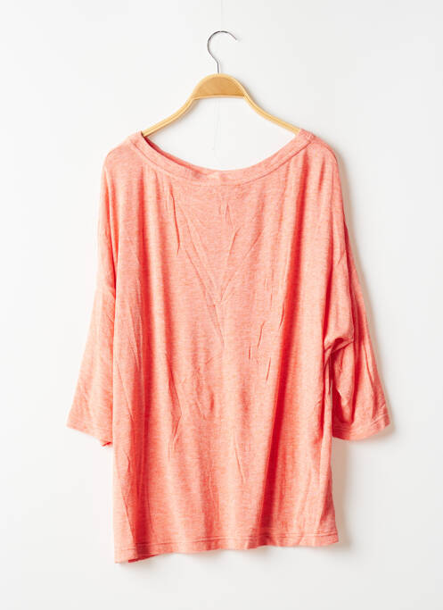 Pull tunique tissage chiné manches longues orange BANANA MOON femme