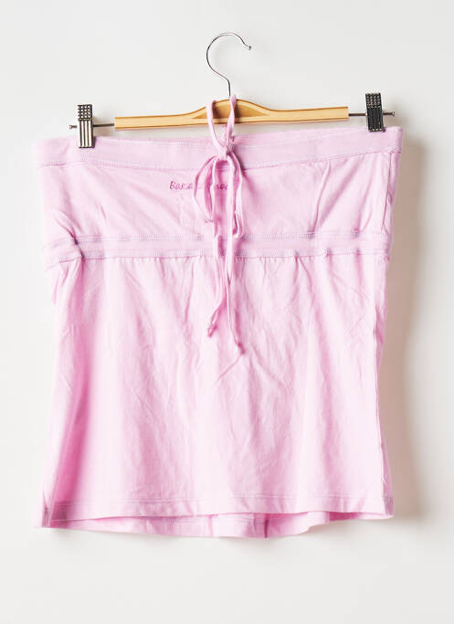 Top tissage jersey sans manche rose BANANA MOON femme