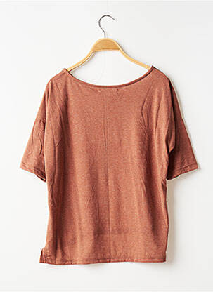 Top imprimé fantaisie manches courtes marron BANANA MOON femme