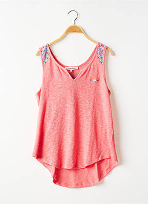 Pull col v sans manche rose BANANA MOON femme
