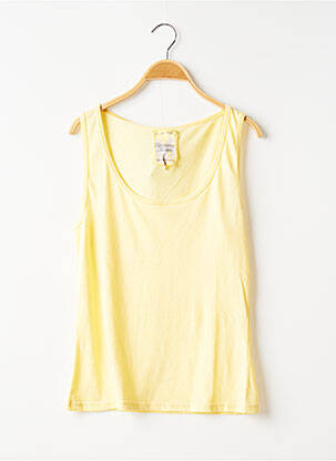 Débardeur stretch sans manche jaune BANANA MOON femme