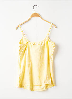 T-shirt stretch fines bretelles jaune BANANA MOON femme