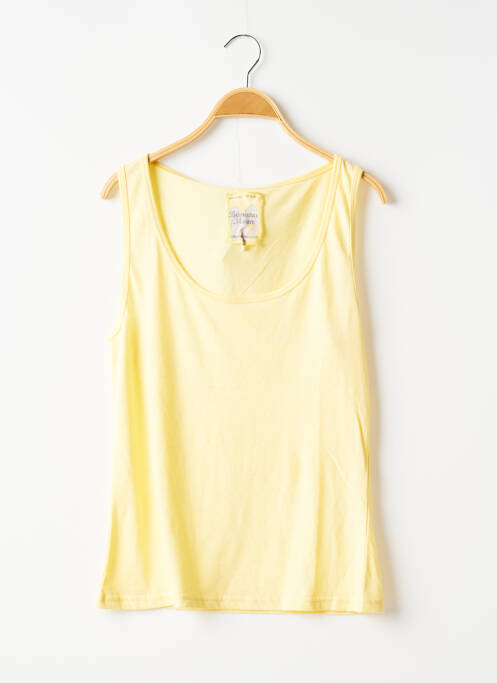 Débardeur stretch sans manche jaune BANANA MOON femme