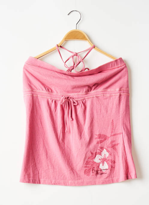 Top tissage jersey sans manche rose BANANA MOON femme