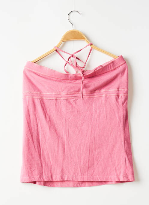 Top tissage jersey sans manche rose BANANA MOON femme