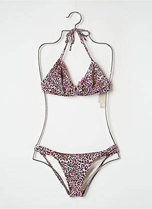 Maillot de bain 2 pièces stretch haut triangles violet BANANA MOON femme